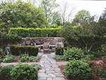 dining circle in a wall alcove